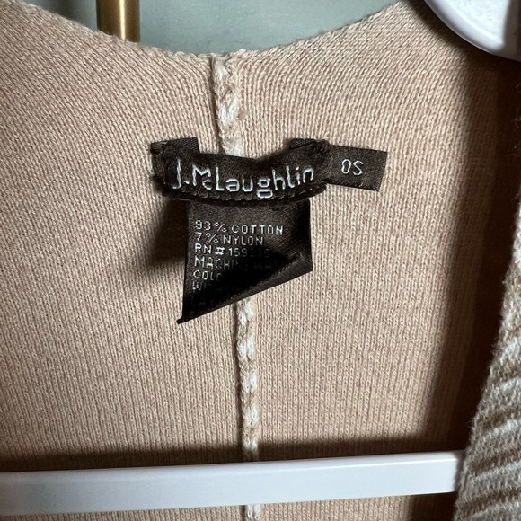 J. McLaughlin Cream Open Front Shrug with Textured Knit - Picture 3 of 3